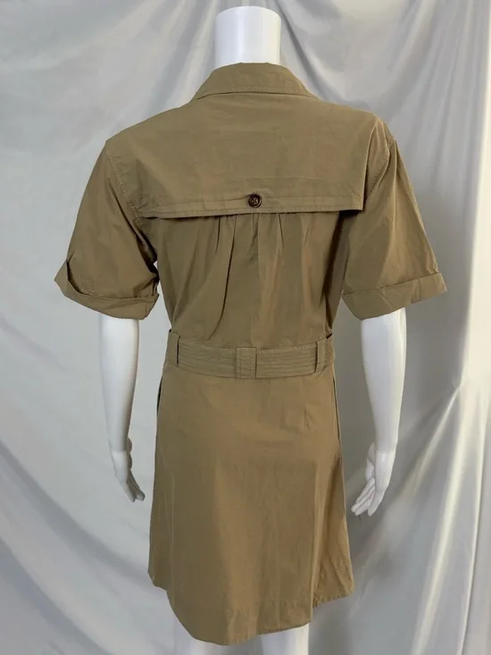 Rails Natalie Cotton Poplin Wrap Dress | Size Medium | Khaki/Natural | NWT - Picture 6 of 10